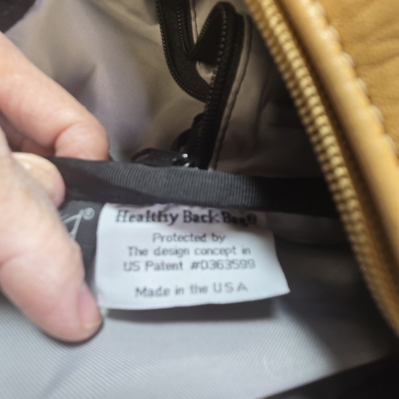 Vtg AmeriBag The Healthy Back Bag Leather Sling Backpack Made In Usa main image 6